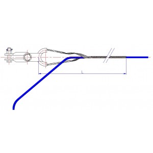 Tension fitting for 100m span length