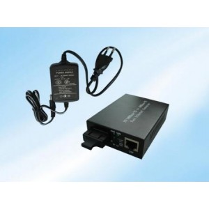 10/100/1000T to 1000 Fiber Media Converter (External Power Supply)