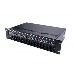 16 Slot Fiber Optic Media Converter Chassis